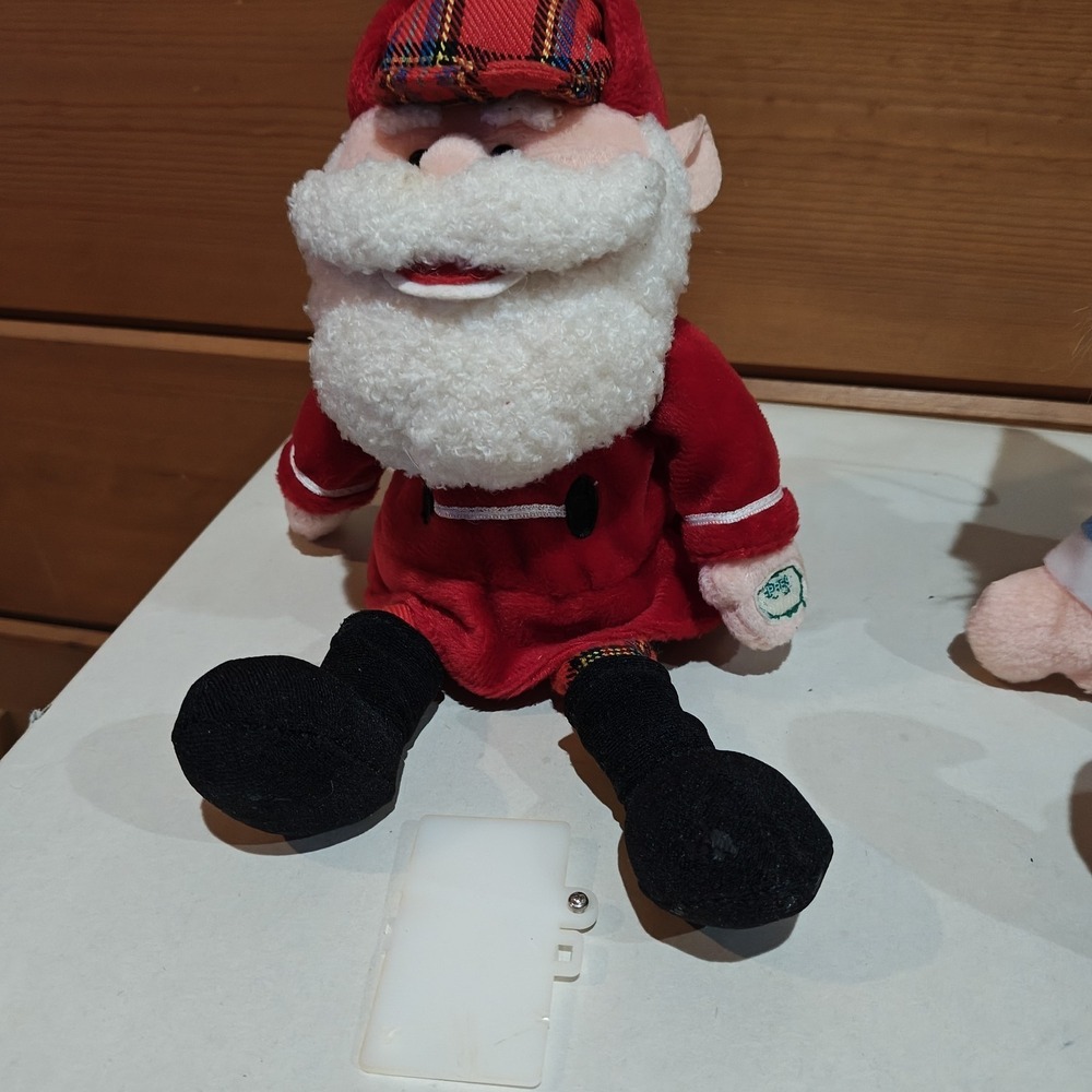 2 Stuffins Santa Hermie Talking Animated Plush Rudolph Reindeer 2000 Vintage F32 - Picture 4 of 11